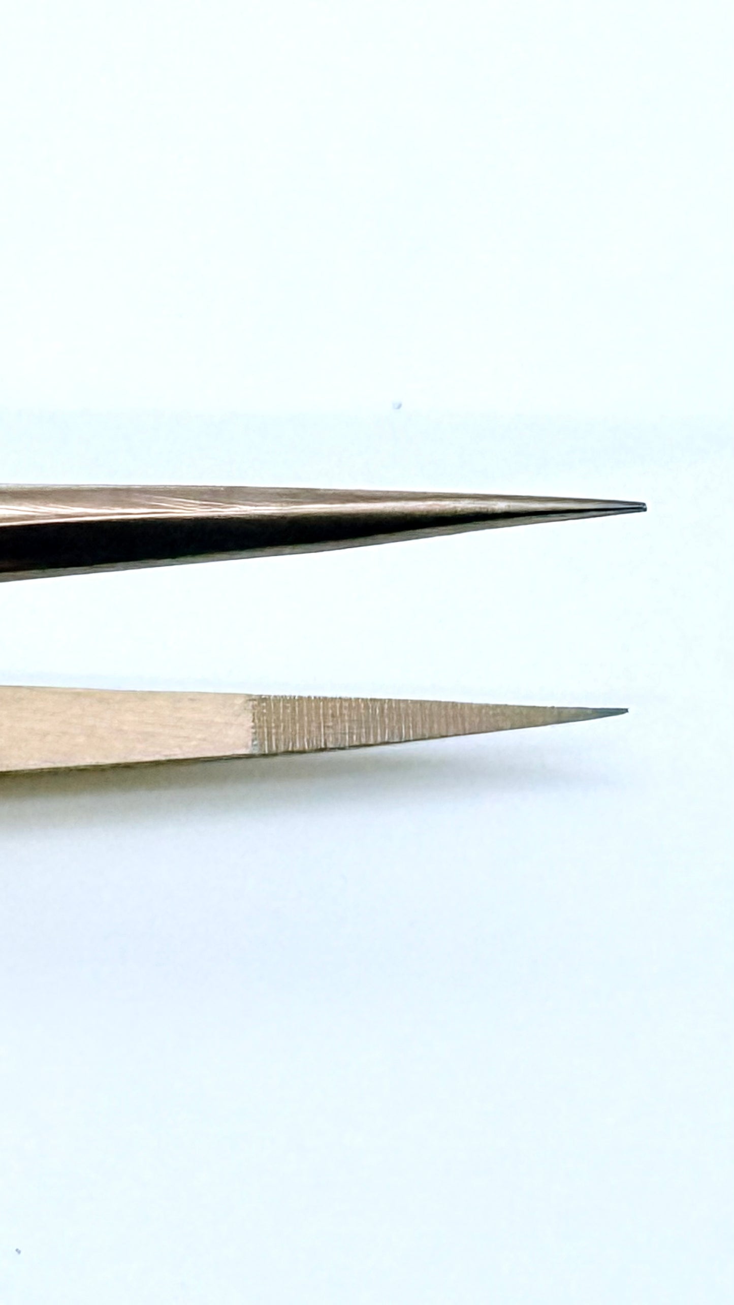 Straight Tweezer fiber tip Rose Gold