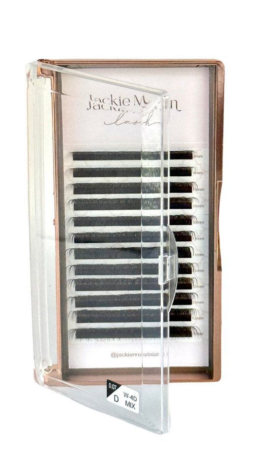 Dark Brown W 4D Eyelashes Extension Lashes Shaped 0.07 D MIX